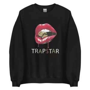 Trapstar Red Lips Black Sweatshirt