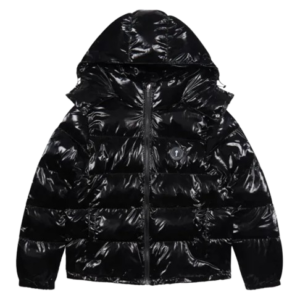 Trapstar Irongate Shiny Black Detachable Puffer Jacket