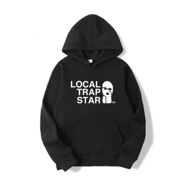 Black Local Trap Star Mens Hoodie