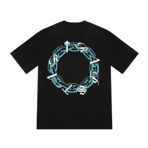 Latest Chain Script Tee BlackTeal