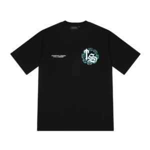 Latest Chain Script Tee BlackTeal